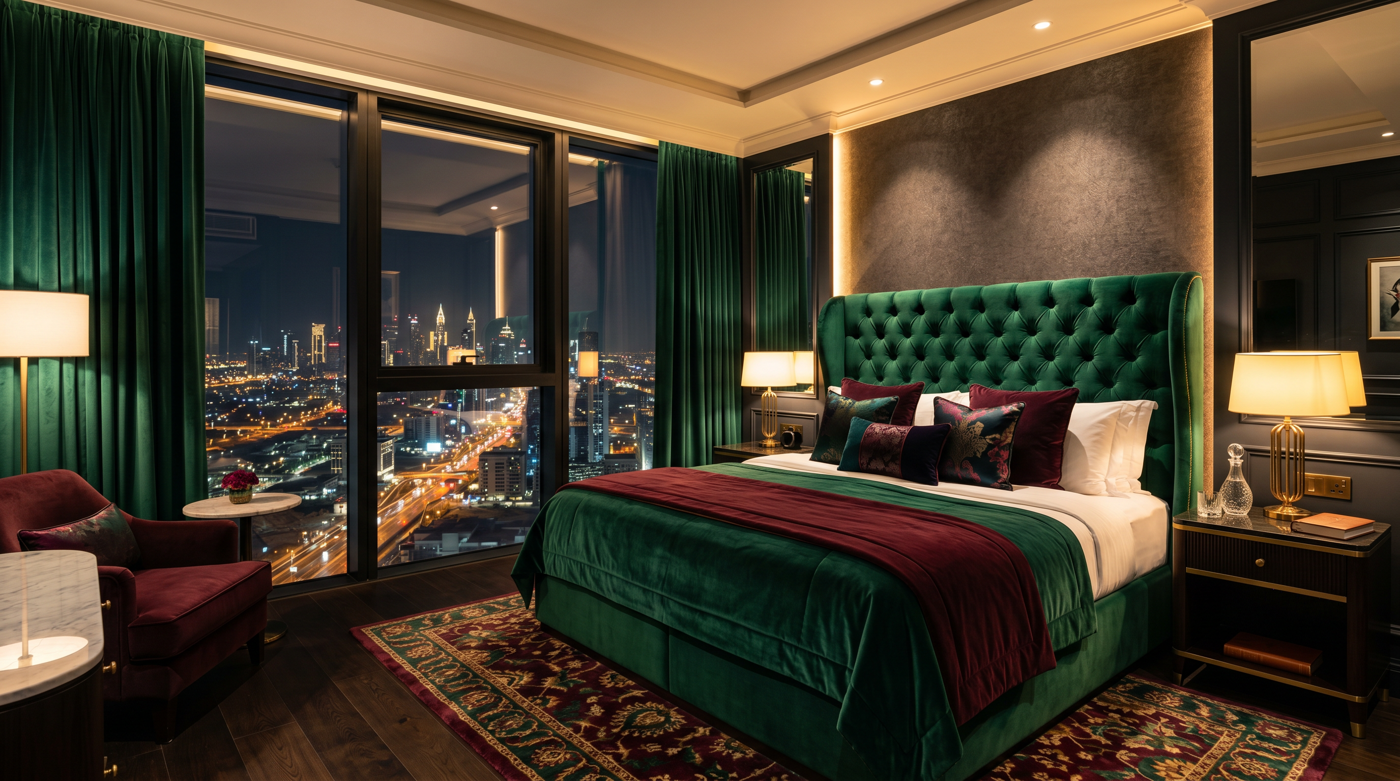 Grand suite bedroom with panoramic view